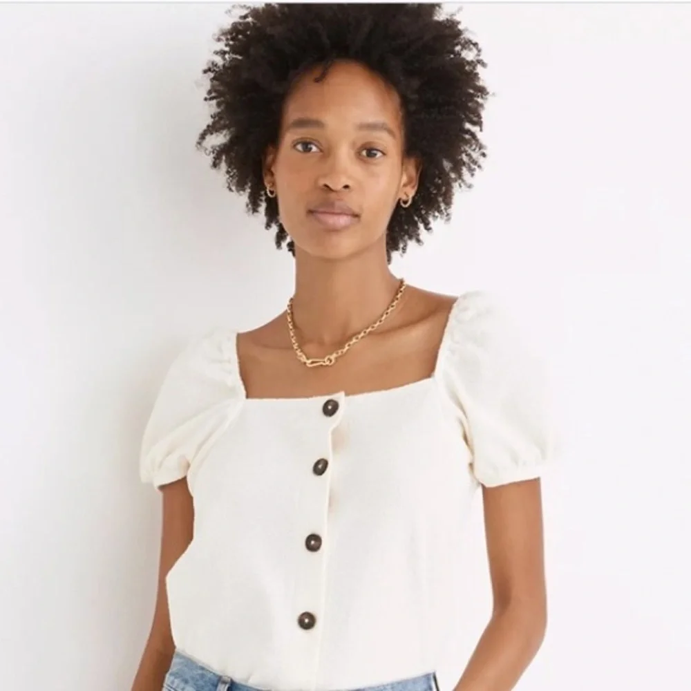 Madewell Cream Puff Sleeve Blouse